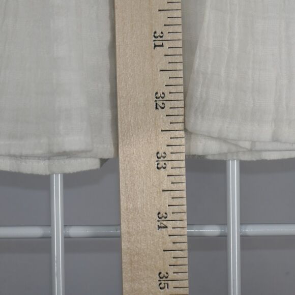 NEW Macy's City Studio Mini Dress Women Medium Ivory Gauzy Lined Tie Cut Out - Picture 10 of 10